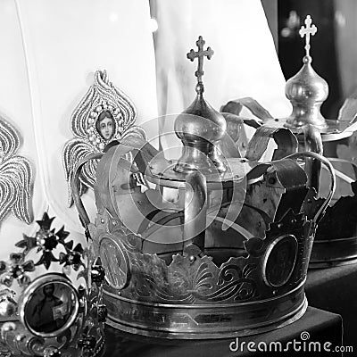 The Crown. Black and white photo Stock Photo