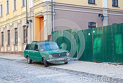 Kiev, Ukraine - September 20, 2015: Old soviet-made car Editorial Stock Photo