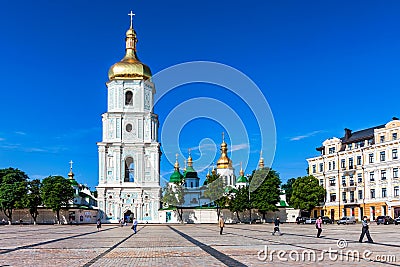 KIEV, UNKRAINE - JUNE 8, 2012: View of Saint Sophia Cathedral in Kyiv Editorial Stock Photo
