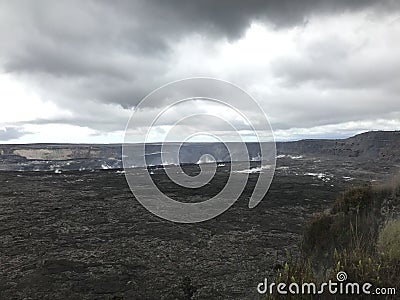 Kilauea crater on the Big Island Stock Photo