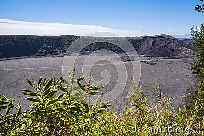 Kilauea iki trail along crater floor at national park Stock Photo