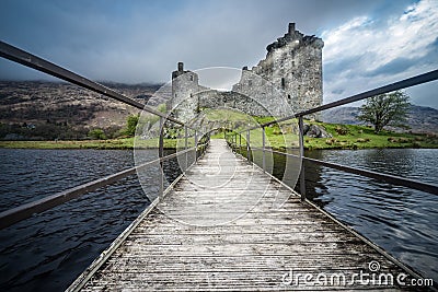 Old Kilchurn Castle in Scottland Stock Photo