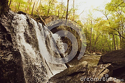 Close up View of Kilgore falls in the summer Stock Photo
