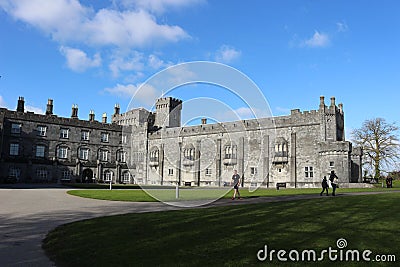 Kilkenny Castle. Historic landmark in the town of Kilkenny in Ireland. Editorial Stock Photo