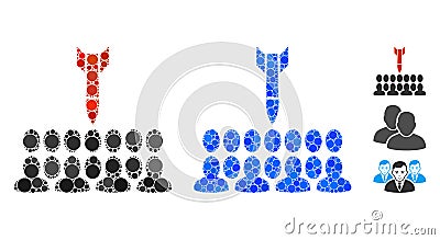 Kill All the People Mosaic Icon of Spheric Items Vector Illustration