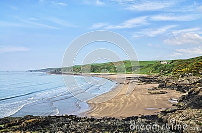 Killantringan Bay in Dumfries and Galloway Stock Photo