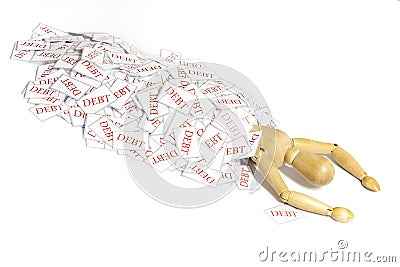 Killed by debt Stock Photo