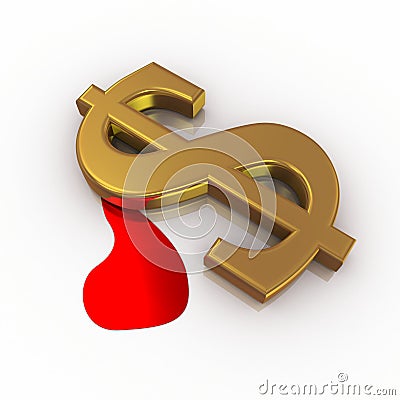 Killed dollar Stock Photo