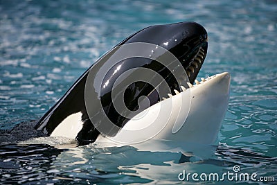 Killer Whale having fun in the ocean Stock Photo