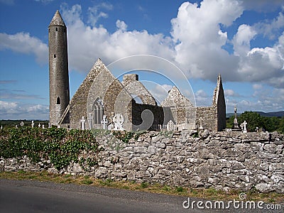 Kilmacduagh, Co. Clare, Ireland Stock Photo