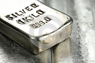 Silver bar Stock Photo