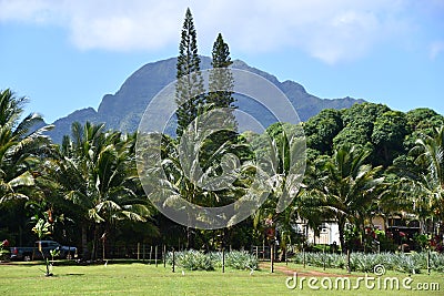 Kilohana Plantation at Lihue on Kauai Island in Hawaii Stock Photo