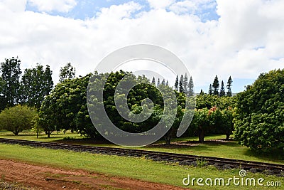 Kilohana Plantation at Lihue on Kauai Island in Hawaii Stock Photo