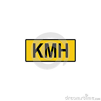 kilometer, hours icon. Signs and symbols can be used for web, logo, mobile app, UI, UX Stock Photo