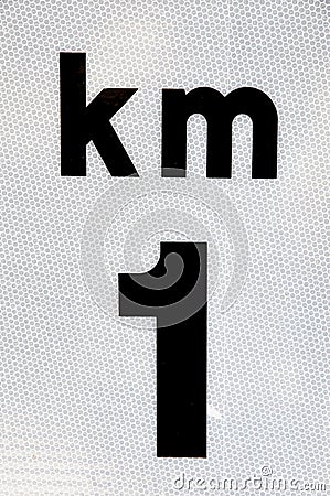 Kilometer signal Stock Photo