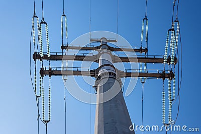 220 kilovolt power line pylon Stock Photo