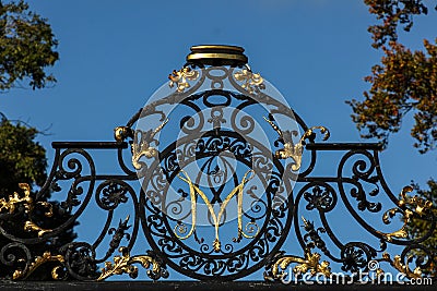 Kilruddery House & gardens. Monogram. Ireland Stock Photo