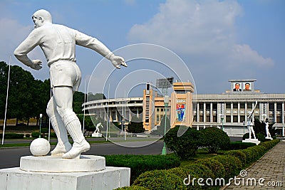 Kim Il-sung Stadium, Pyongyang, North-Korea Editorial Stock Photo