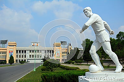 Kim Il-sung Stadium, Pyongyang, North-Korea Editorial Stock Photo