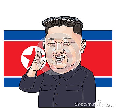 Kim Jong Un caricature vector Vector Illustration