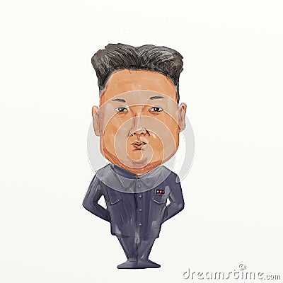 Kim Jong-un Supreme Leader of North Korea Cartoon Cartoon Illustration