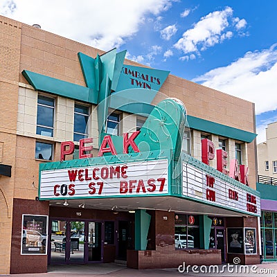 Kimball`s Peak Theater in Colorado Springs, CO Editorial Stock Photo