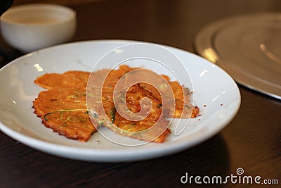 Kimchi pancake Stock Photo