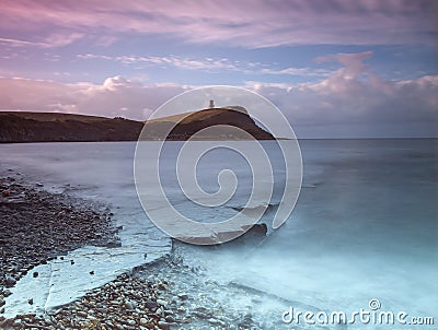 Kimmeridge Bay and Clavell Tower Stock Photo