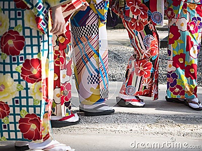 Kimono Japanese dress tradition culture Women wear Stock Photo