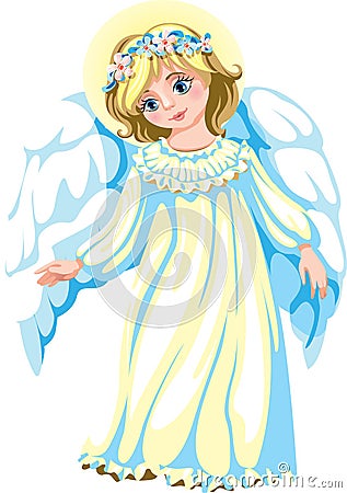 Kind angel Vector Illustration