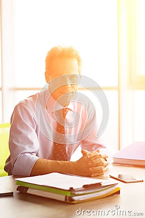 Kind businessman in office Stock Photo