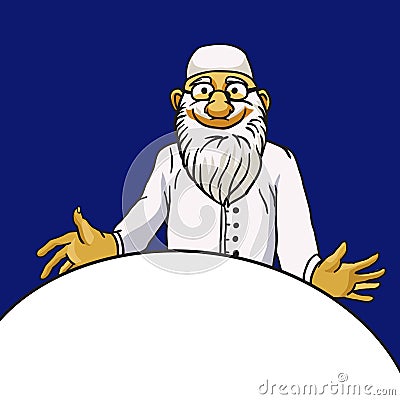 Kind old bearded doctor vector character Vector Illustration