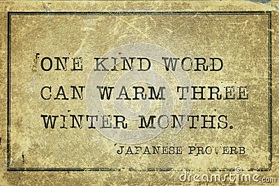 Kind word JP Stock Photo