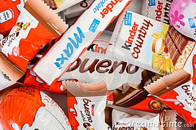 Kinder Chocolate Editorial Stock Photo