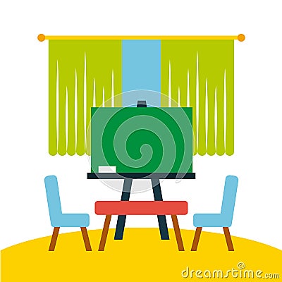 Kinder garten scenary Vector Illustration