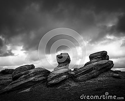 Kinder Black Stones Stock Photo