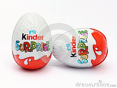 Kinder Surprise Chocolate Eggs - Oua cu surprize Kinder Editorial Stock Photo