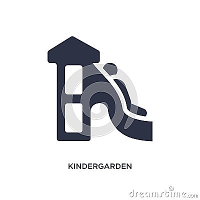 kindergarden icon on white background. Simple element illustration from kid and baby concept Vector Illustration