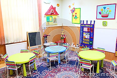 Kindergarten classroom Stock Photo