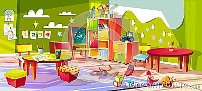 Kindergarten room interior vector illustration Vector Illustration