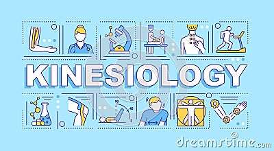Kinesiology word concepts banner Vector Illustration