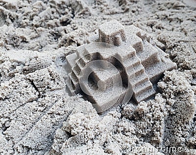 Kinetic sand for children ideal for playing in the yard. Creativity texture Stock Photo