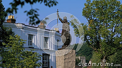 KING ALFRED THE GREAT STATUE WINCHESTER ,HAMPSHIRE,ENGLAND Stock Photo