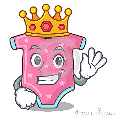 King baby wool clothes isolated on mascot Vector Illustration