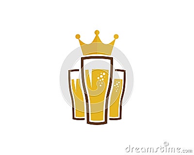 King Beer Icon Logo Design Element Vector Illustration