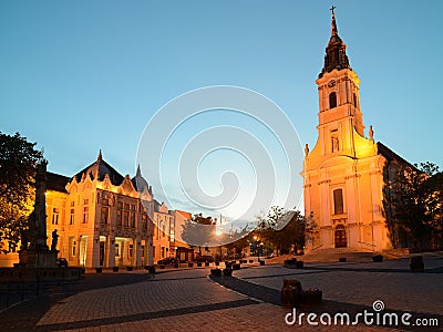 King Bela square by night Stock Photo