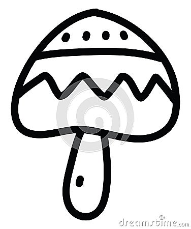 King brown mushroom, icon Vector Illustration