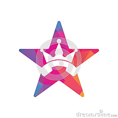 King call star shape vector logo design. Vector Illustration