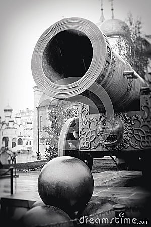 The King Cannon. Moscow Kremlin. UNESCO World Heritage Site. Stock Photo