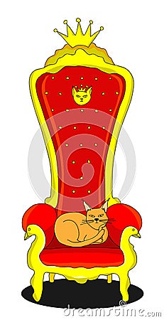 King cat Vector Illustration